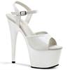 Pleaser - ADORE709 Sandale à bride à la cheville, Pole dance chaussures - Chaussures de pole dance - Blanc Product image